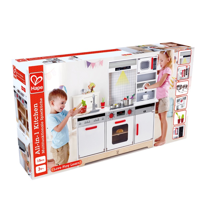 हेप ऑल-इन -1 रसोई | रसोई भूमिका बच्चों के लिए खिलौना सेट, 3 साल +