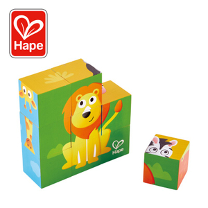 हेप जंगल पशु ब्लॉक पहेली | Toddlers, 9-टुकड़े के लिए लकड़ी के शैक्षिक ढेर खिलौना