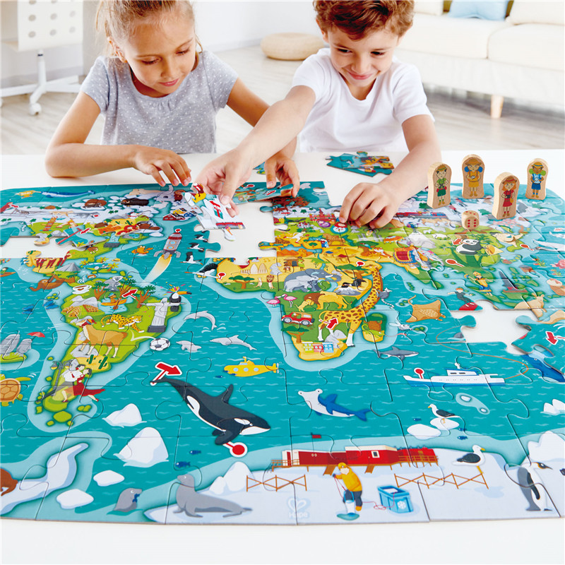 हेप वर्ल्ड टूर पहेली और गेम | रंगीन विश्व पहेली खिलौना