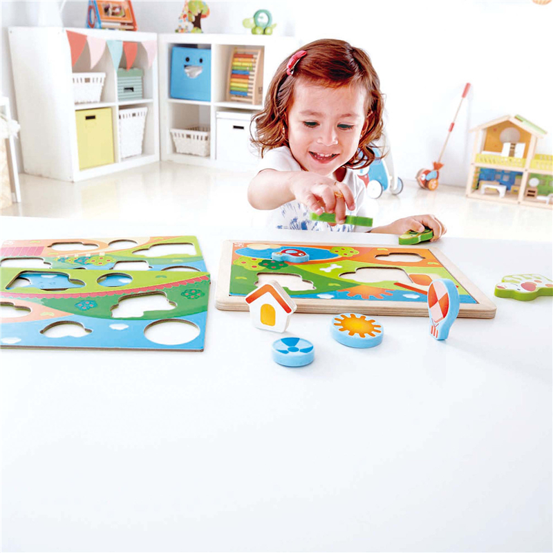 1 में हेप सनी घाटी पहेली 3 | Toddlers के लिए बहु रंगीन जिग्स पहेली