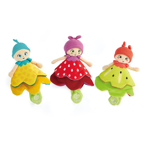 हेप फ्लॉवरिनी | टिंकलिंग घंटी के साथ रंगीन बेबी गुड़िया खिलौना, बच्चों के लिए बहु-सामग्री सॉफ्ट खिलौने 0+ महीने और ऊपर